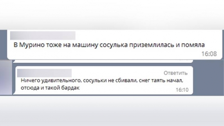 Парковка по цене ремонта: петербургские автомобилисты жалуются на глыбы льда, падающие на машины